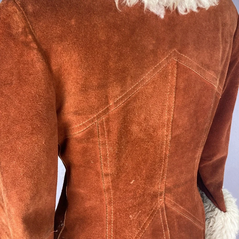 1960s / 1970s Gastown Suede and Shearling Penny Lane Coat - S/M - Picture 9 of 16